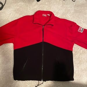 Marlboro Vintage 90s Fleece Jacket Black and Red🔥